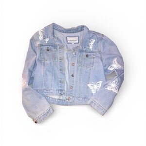 Butterfly Cropped Denim Jacket M